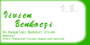 vivien benkoczi business card