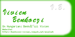 vivien benkoczi business card